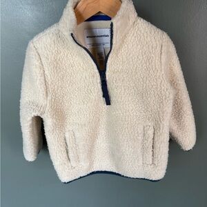 Amazon Essentials Kids White Fleece Half-Zip